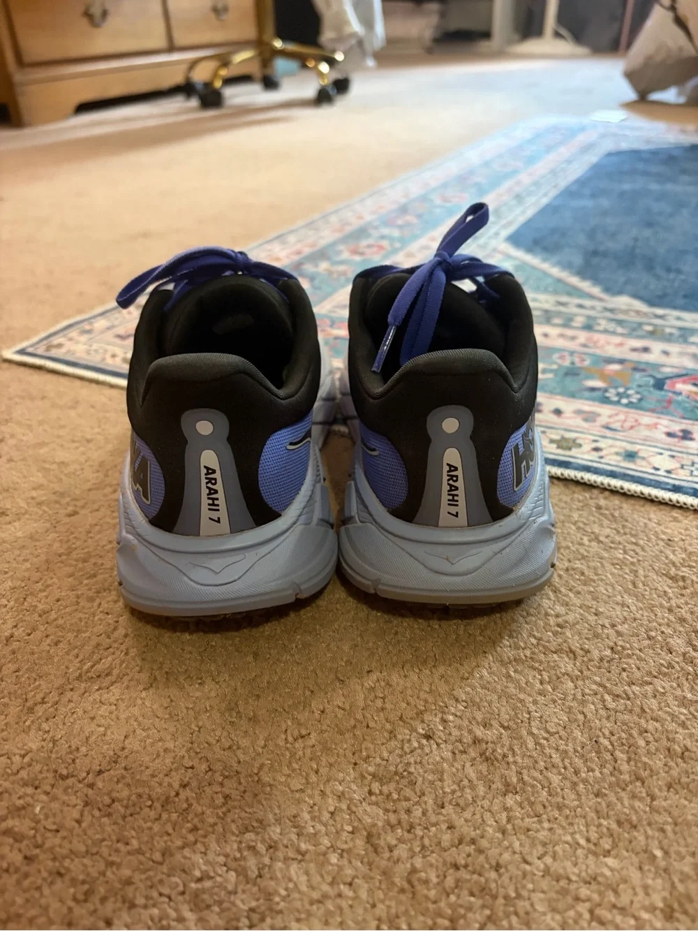 Hoka Purple/ Blue Lace-Up Tennis Shoes